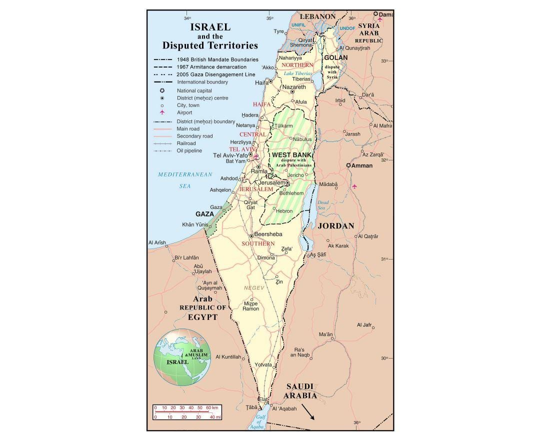 mapa izraela letiská
