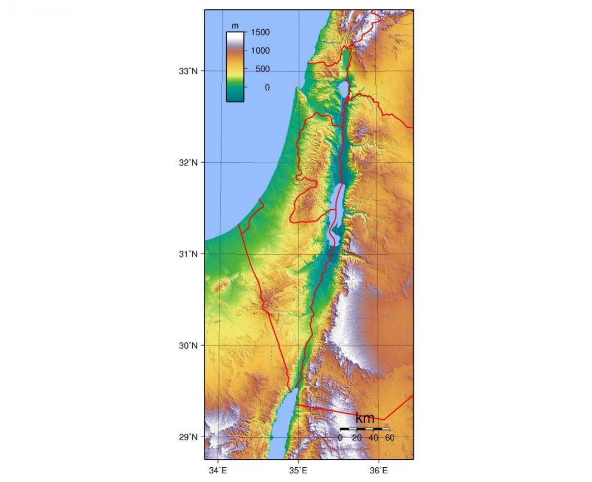 mapa izraela fasáda