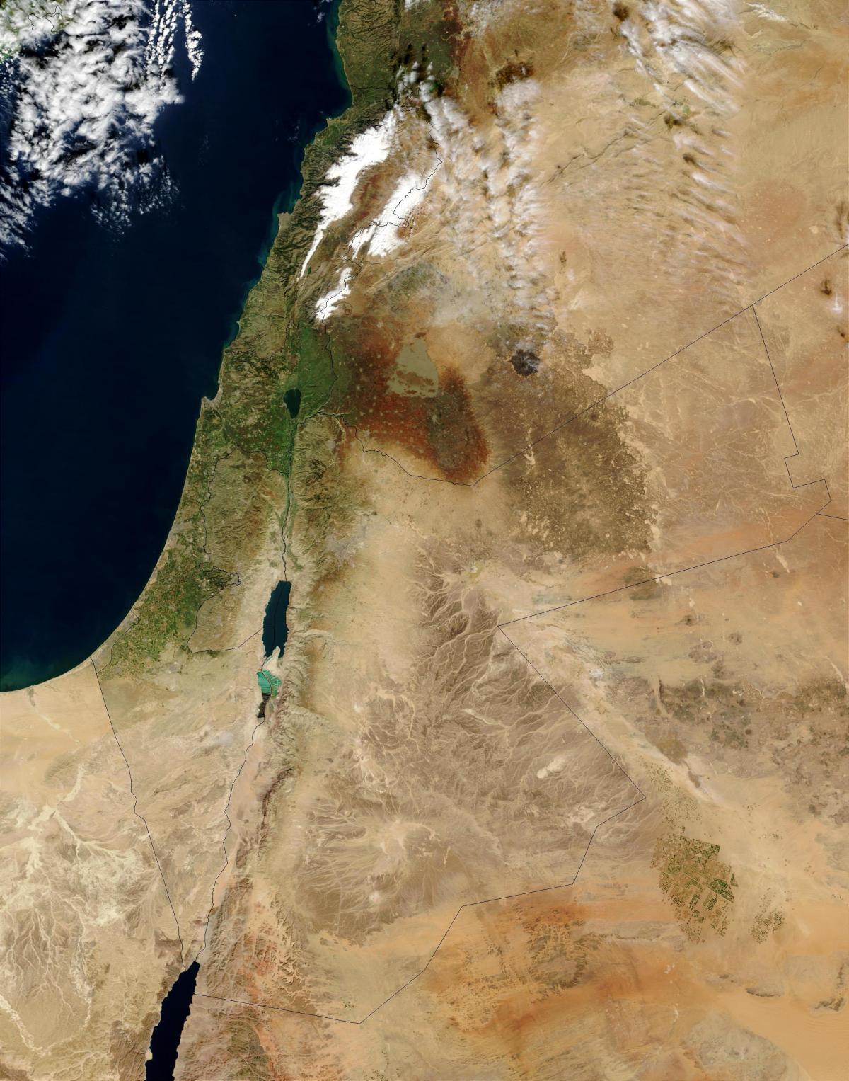 mapa izraela satelit 