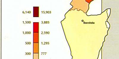Mapa izraela obyvateľstva