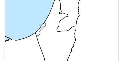Mapa izraela prázdne