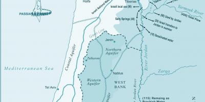 Mapa izraela rieka