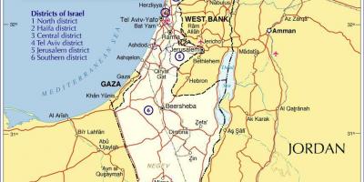 Izrael regiónov mapu